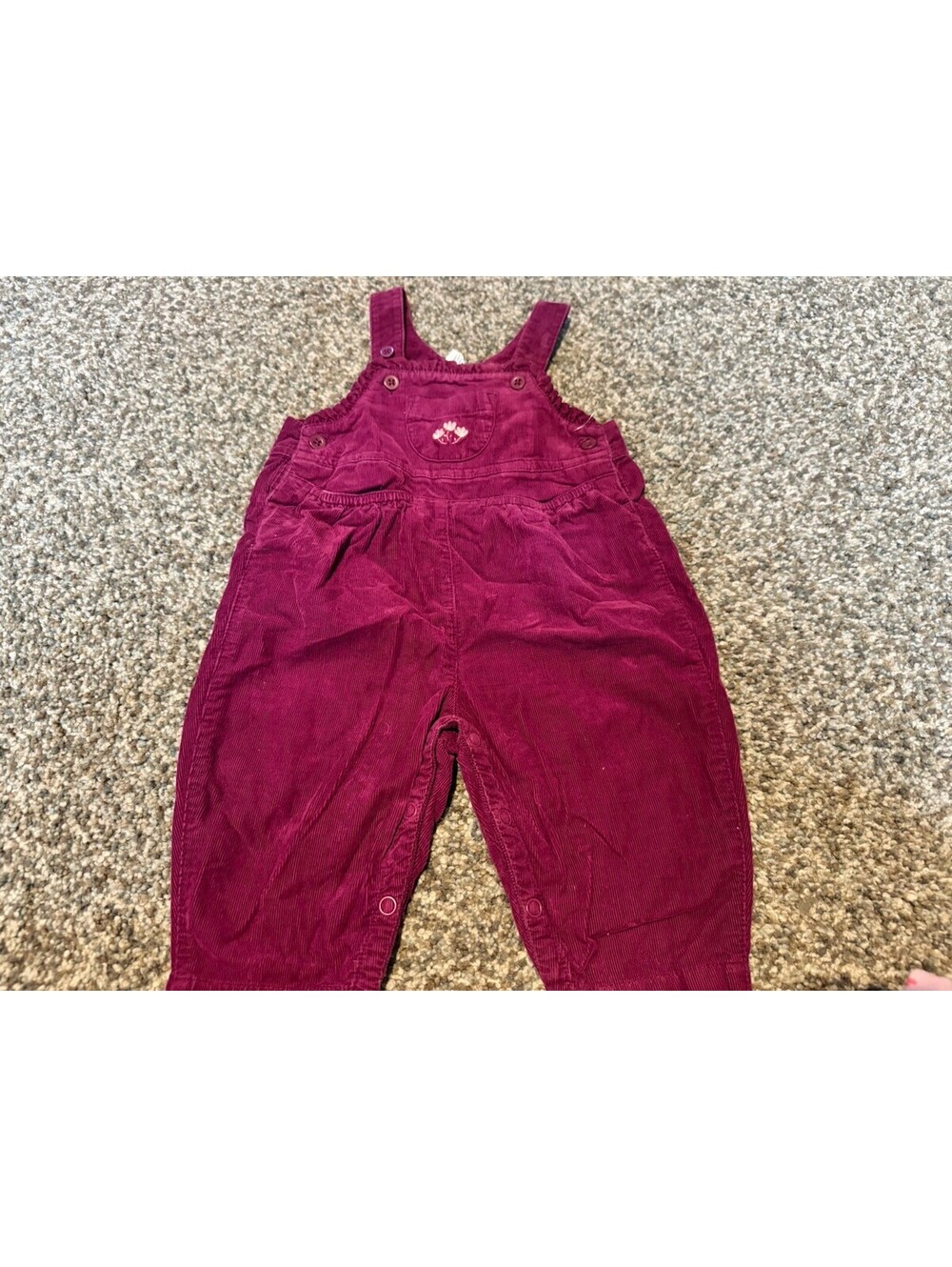 Gymboree Garnet Corduroy Overalls Size 3-6 Months